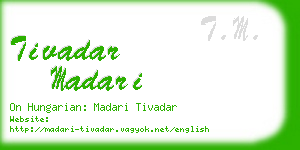 tivadar madari business card